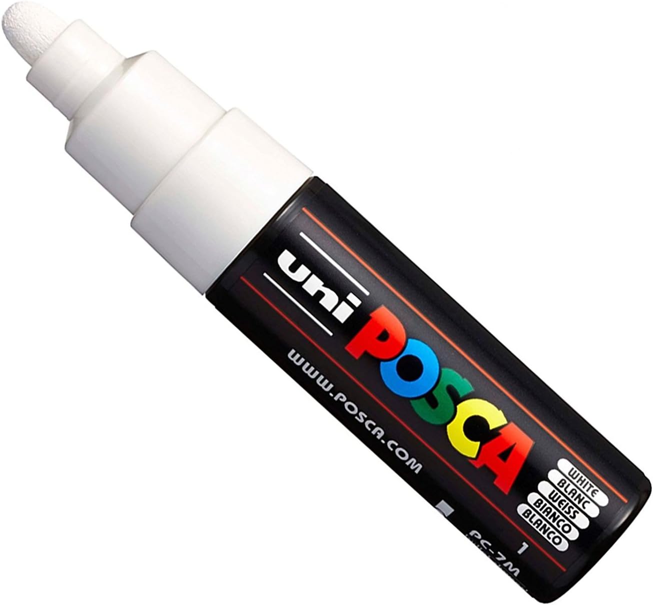 Uni Posca PC-7M Marker Art Pen Large Ball Tip, 5-5.5 mm - White