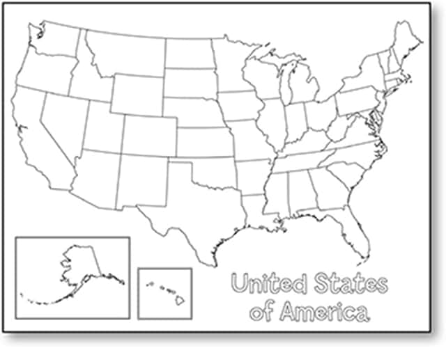 amazoncom blank map of the united states