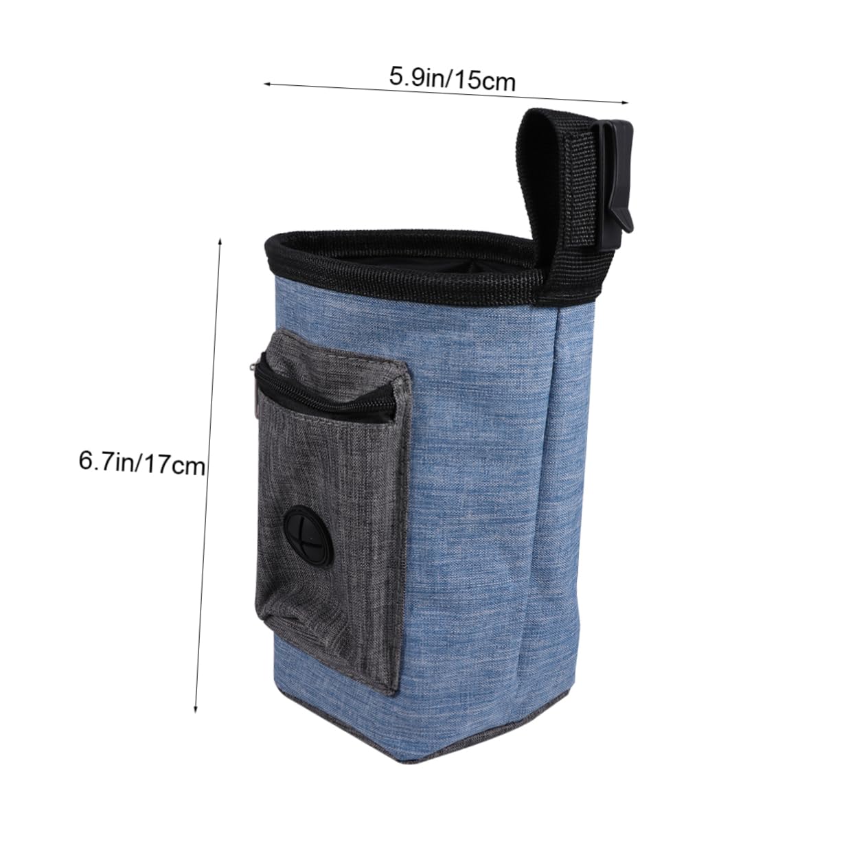 CIYODO Multi Function Portable Training Pouch for Outdoor Storage Durable Blue Pet Food Bag with Drawstring for Travel Camping and Sightseeing