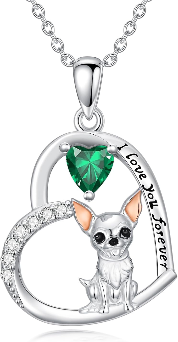 Dog Necklace 925 Sterling Silver Dachshund/Corgi/Pitbull/Pug/Schnauzer/Chihuahua Pendant Cute Animal Puppy Dog Jewelry Gifts for Women