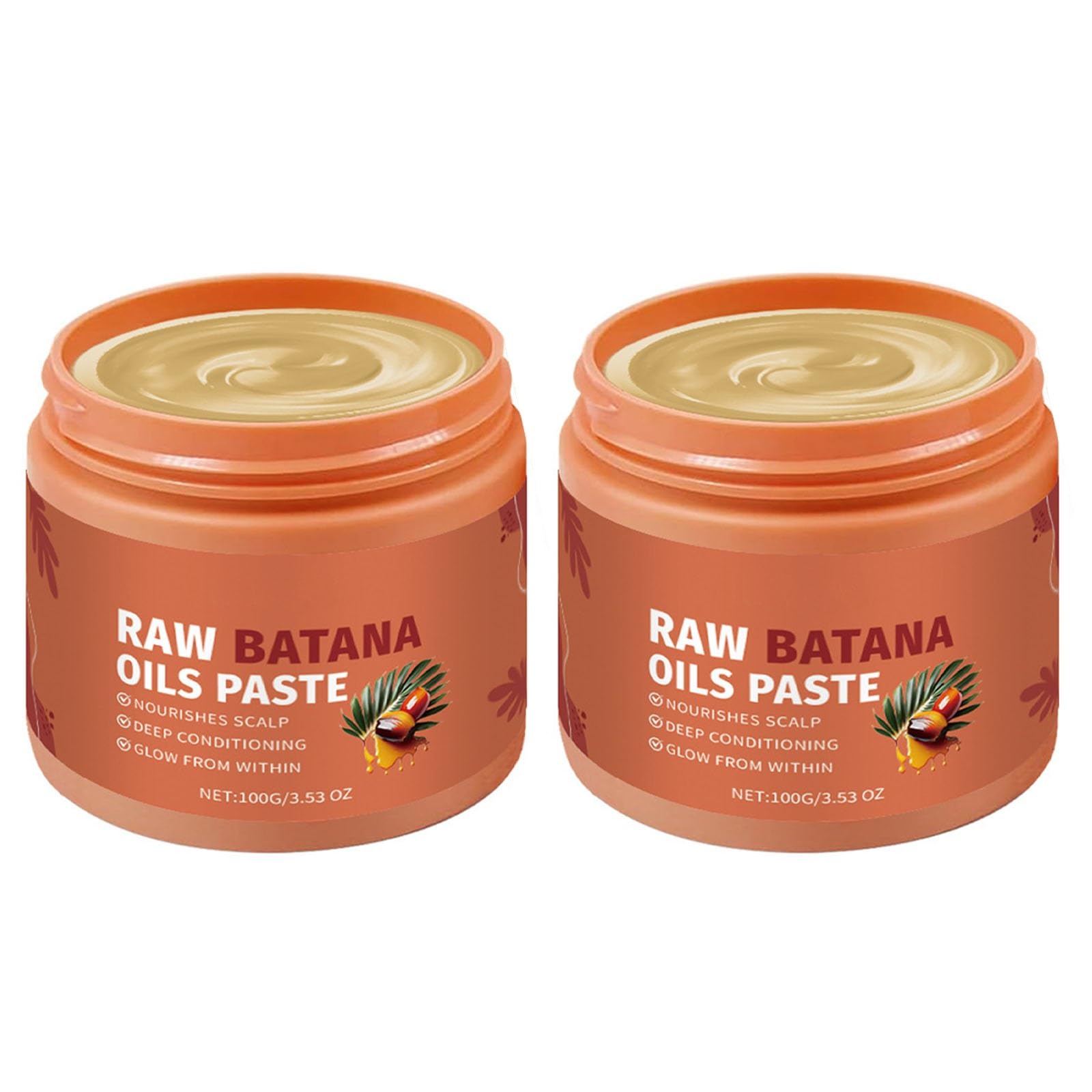 Pasta De Aceite De Batana Crudo (100 G), Aceites De Batana El Crecimiento Del Cabello, Ace-ite Hidratante for El Crecimiento Del Cabello Hombres Y Mujeres, Cabello Más Fuerte Y Brillante(2pcs)