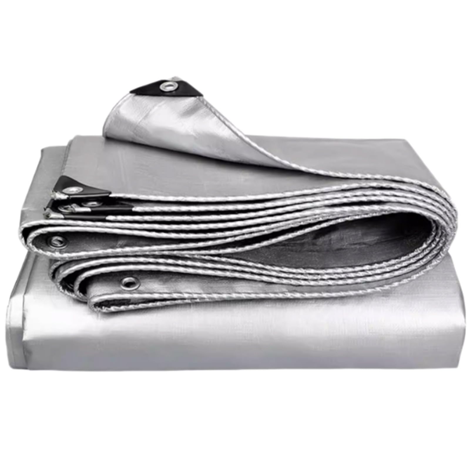 Malla sombra de polietileno con ojales aluminio para muebles de exterior