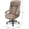 CLATINA Ergonomic High-Back Fabric Executive Chair with Thick Padding Headrest Armrest and Lumbar Support 400lbs Task Office Chairs for Heavy People-BR
