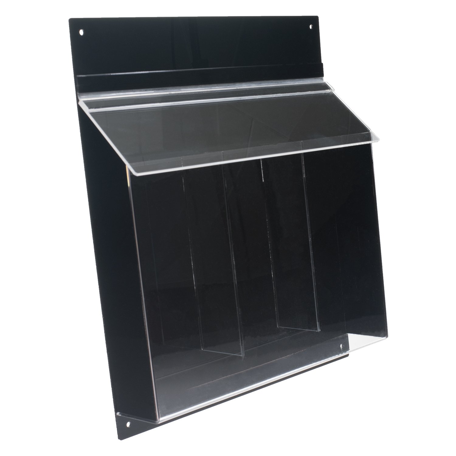 Source One Soporte para folletos trípticos, uso en exteriores, color negro, acrílico, varios tamaños disponibles