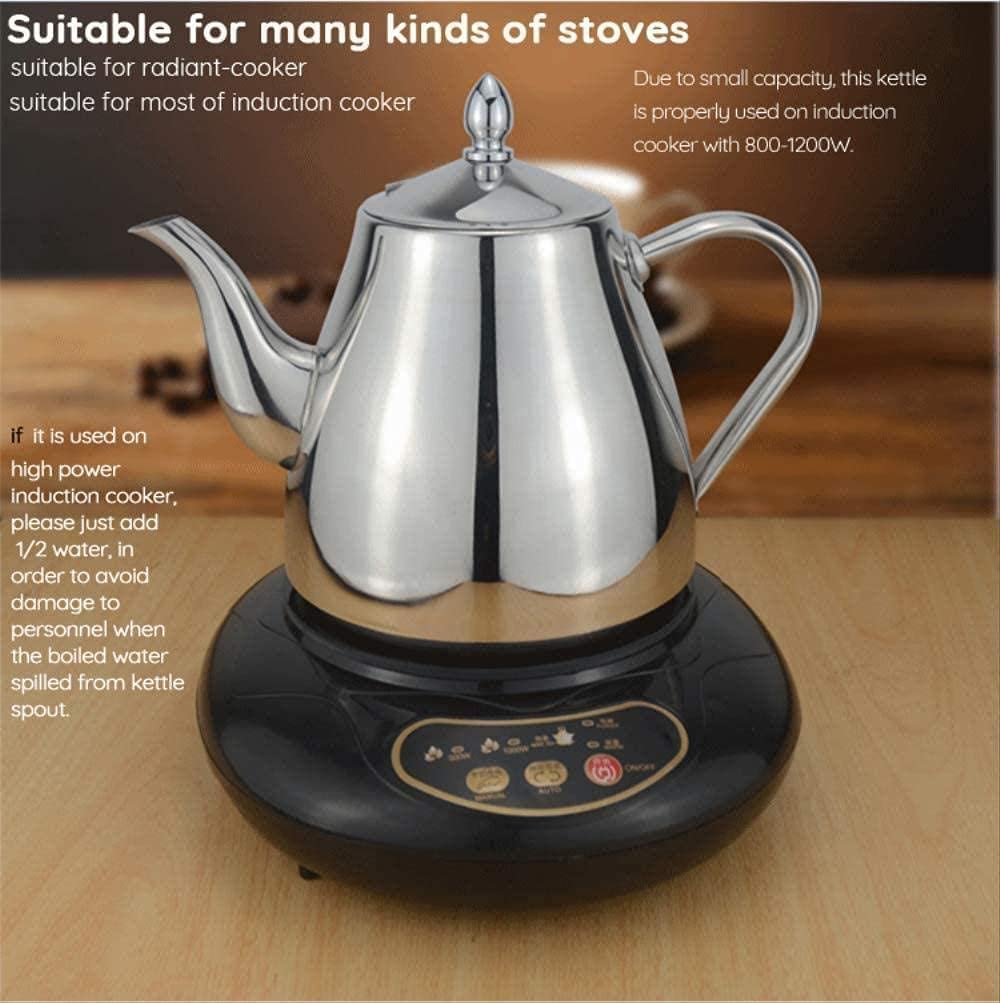 Teiera in acciaio inossidabile da 1000 ml semplice e creativa con colino da tè Teiera con infusore per tè Set di stoviglie per tè Teiera con infusore per bollitore semplice e creativo per induzione,