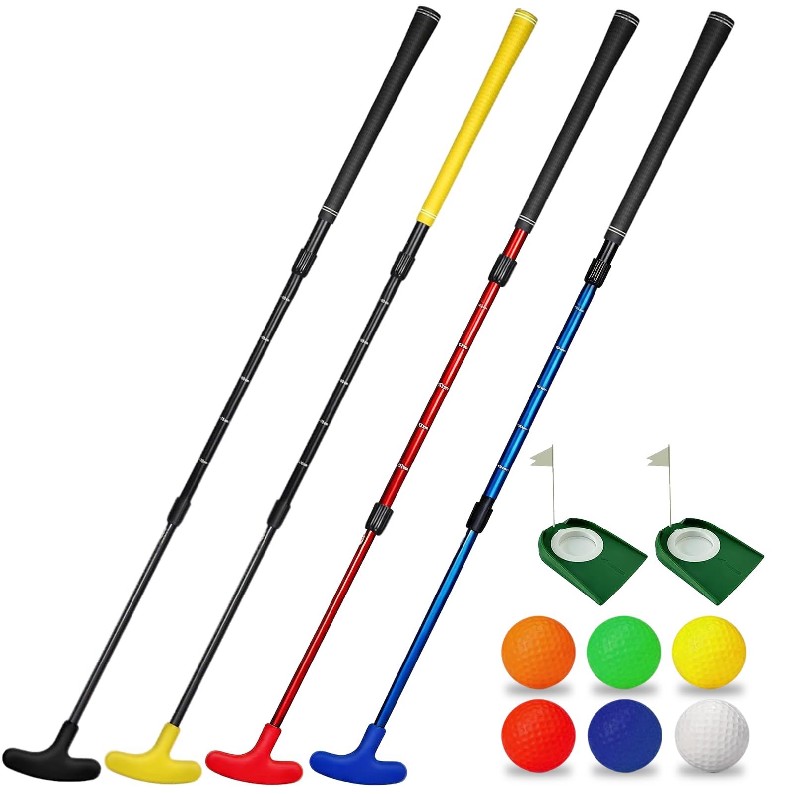 Ensemble de Putter de Golf, Ensemble de Golf Bidirectionnel Réglable Longueur Réglable Gaucher ou Droitier Accessoires de Putter pour l'intérieur et l'extérieur