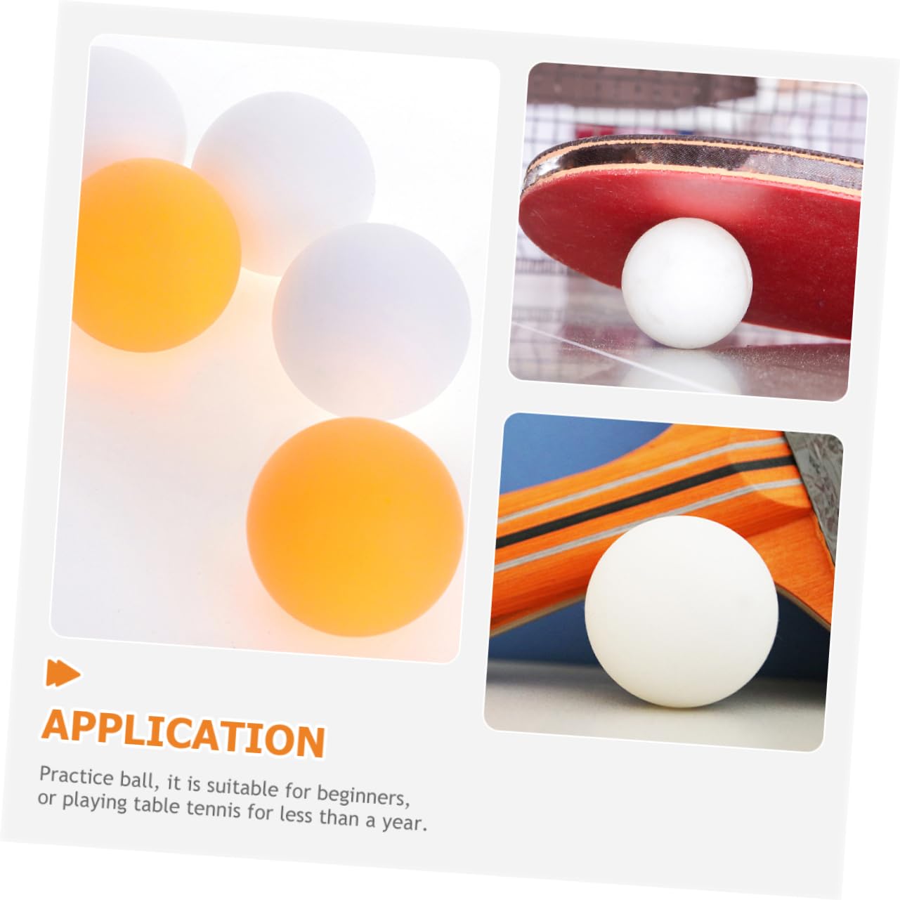 TOYANDONA Balones de Ping Pong de Entrenamiento 100 Piezas PVC Blanco