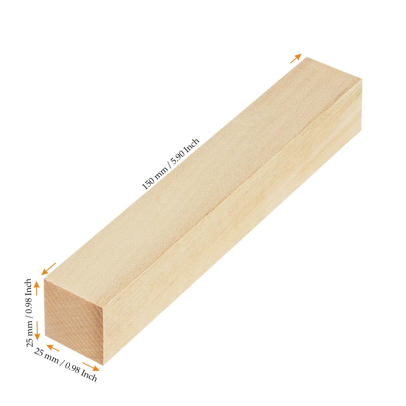 FAAING Pack of 20 15 x 2.5 x 2.5 cm Carving Wood Basswood Blanks Wooden Blocks for Carving Natural Wooden Blocks Untreated Carving Block Basswood Carving Blocks for DIY Carving Crafts - Image 2