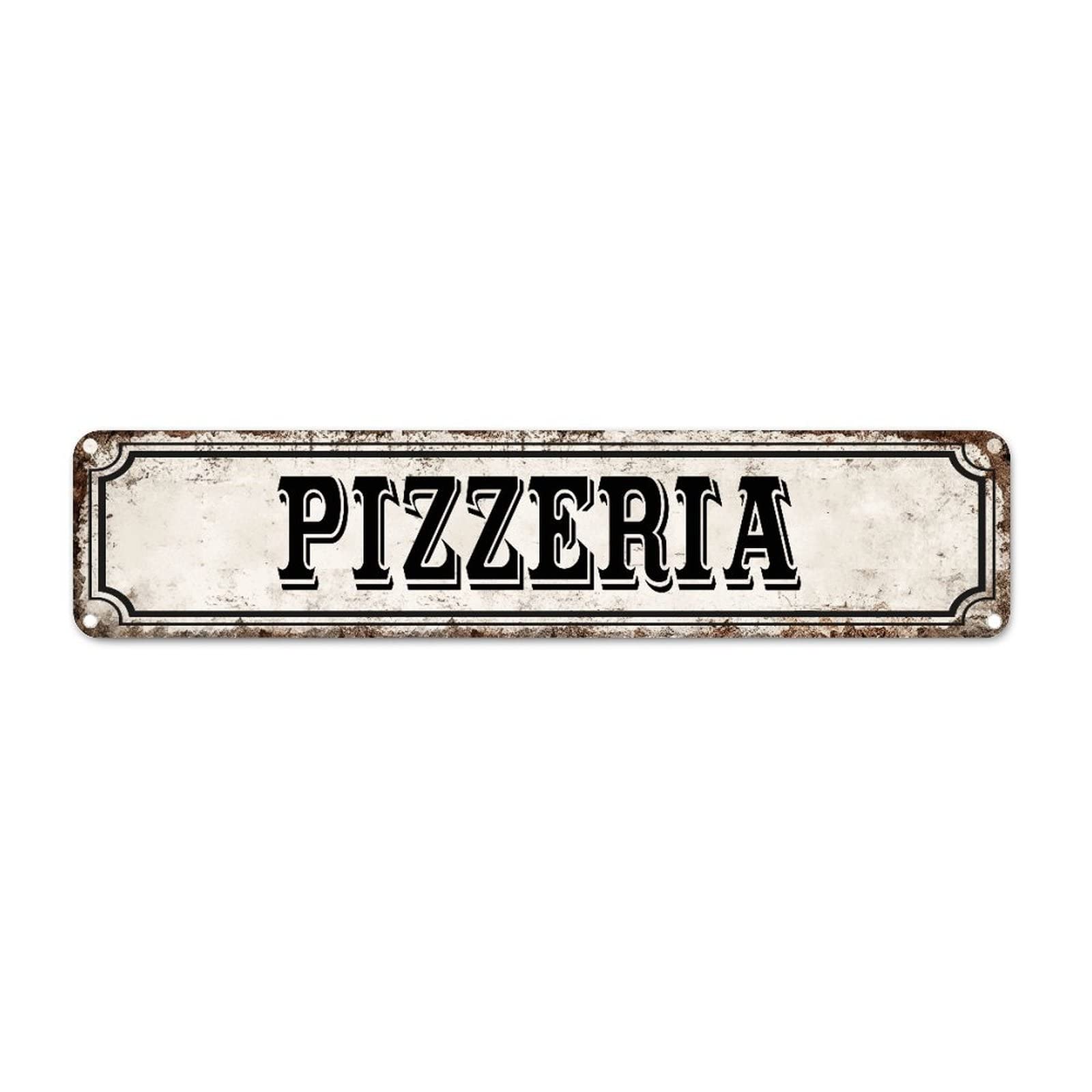 Pizzeria Street Signs Customized Pizzeria Signs Pizzeria Metal Sign Pizzeria Owner Gift Vintage Metal Wall Art Rustic Wall Sign Wall Decor For Bedroom
