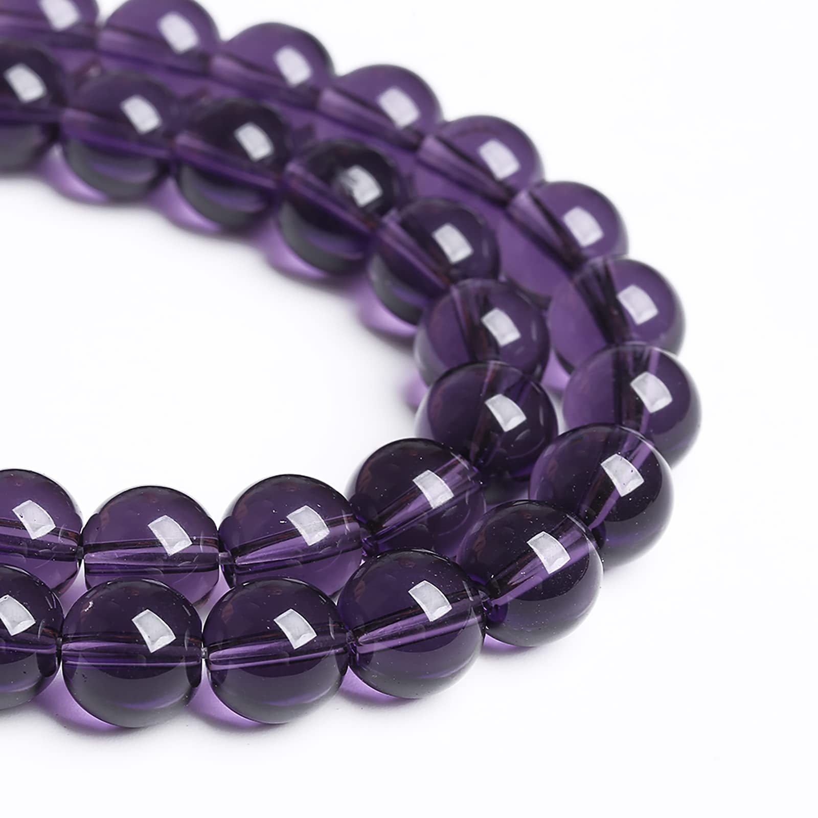 12 mm, 32 Pieces, Purple Amethyst Glass Crystal Beads for Jewelry Making, DIY, Bracelet, Necklace โ image 1