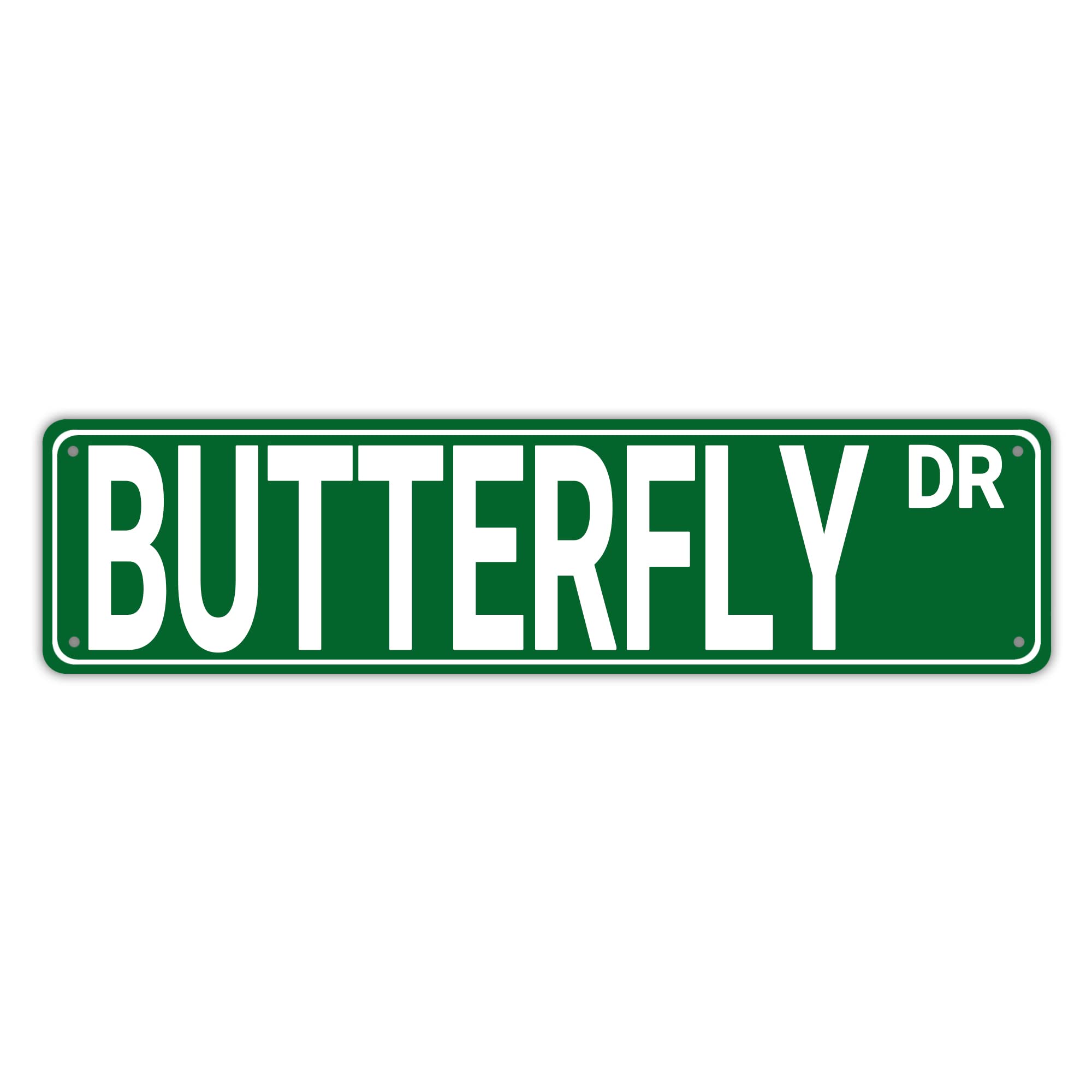 Butterfly Dr Retro Tin Signs Aluminum Metal Sign Gift for Home Kitchen Outdoor Garden Yard Wall Porch Decor 4x16 Inch