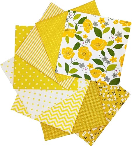 Miniatura 3 de Paquete de 8 piezas de tela de algodón superior de 19.69 x 19.69 pulgadas (19.7 in x 19.7 in), sábanas cuadradas precortadas para patchwork costura