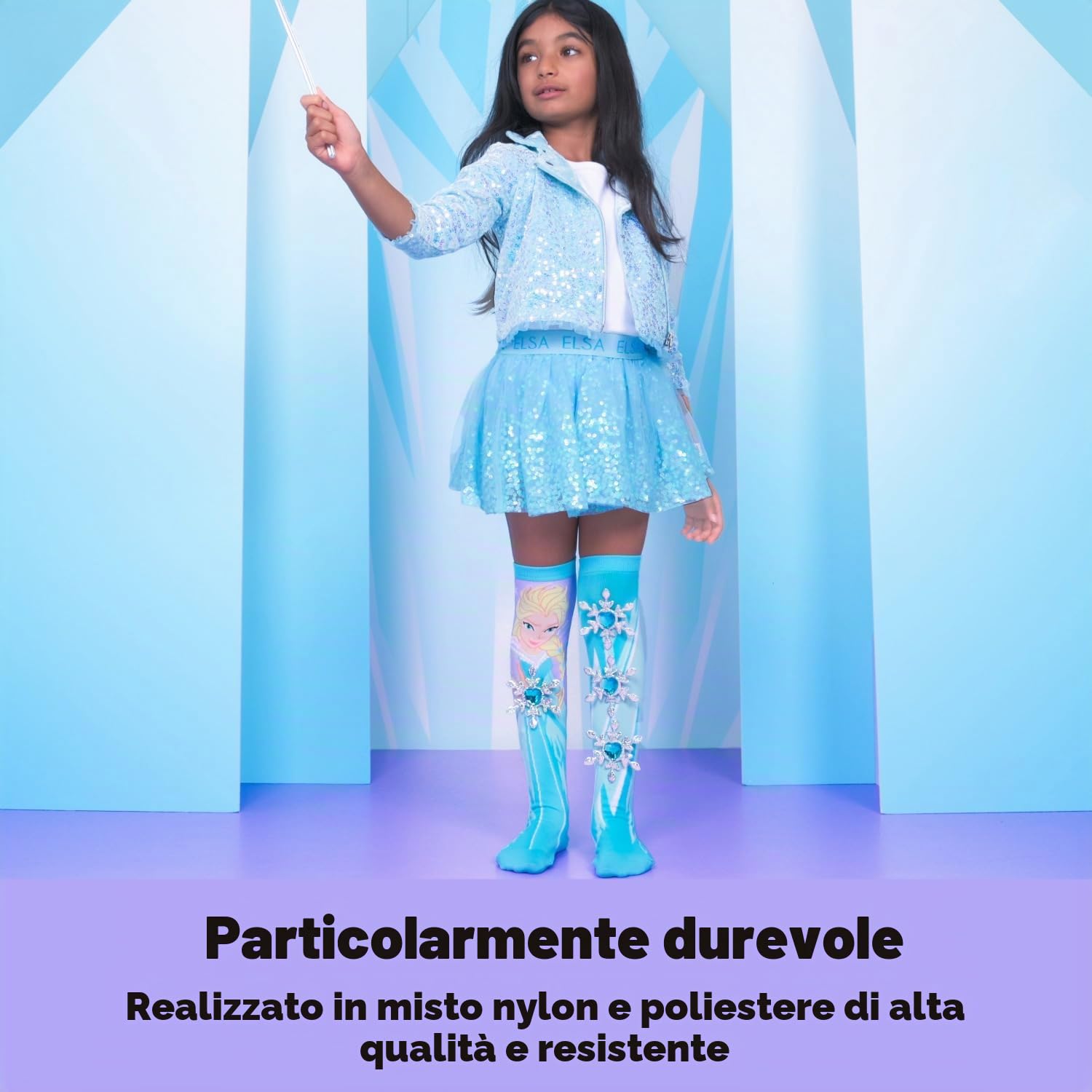 Madmia Disney Frozen Socken Coppia di Calzini, Blu, 6-99 Bambine e Ragazze