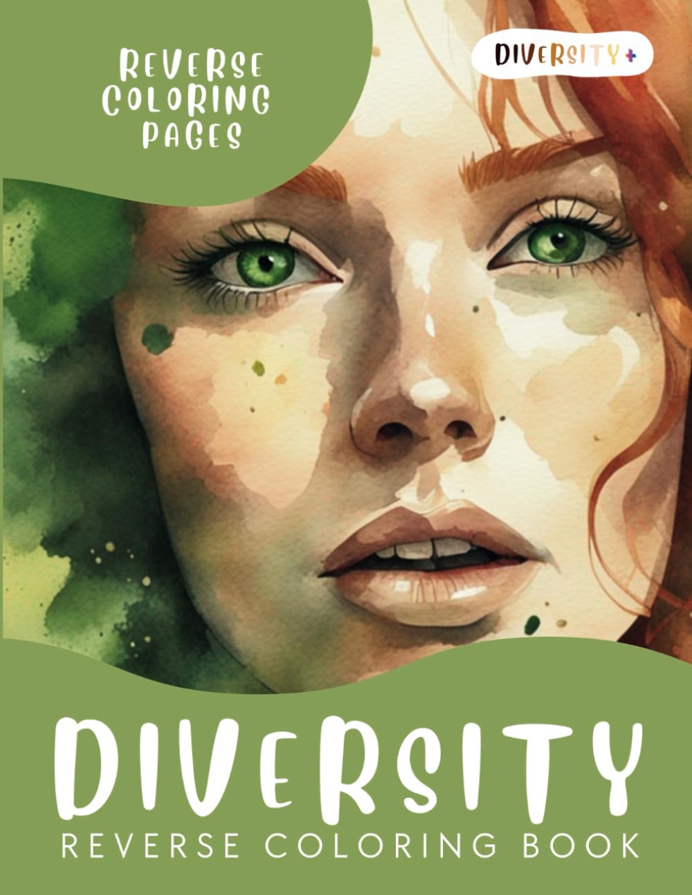 Livre de coloriage inversé aquarelle pour femme et fille créative