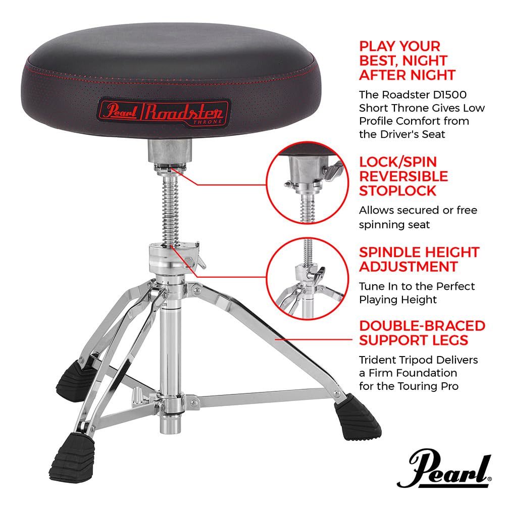 Amazon.co.jp: Pearl パール Roadsterドラムスローン(ショートタイプ)D 
