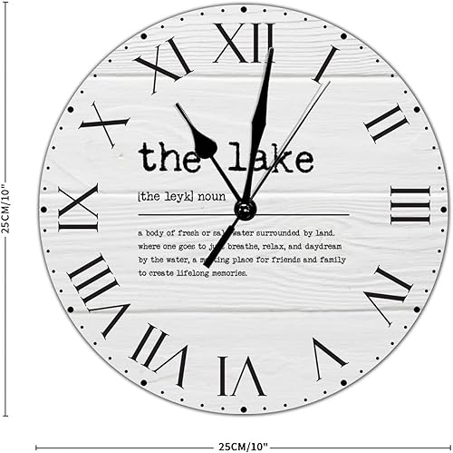 Miniatura 168 de Reloj de PVC con definición psicológica, reloj de pared grande con números romanos inspiración, refranes de inspiración de 12 pulgadas, significado