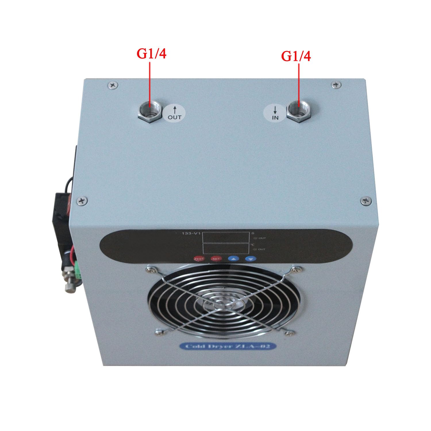Secador refrigerativo de aire comprimido para compresor industrial filtro separador de humedad y aceite secador de aire frio tratamiento del aire comprimido equipo industrial para laboratorio