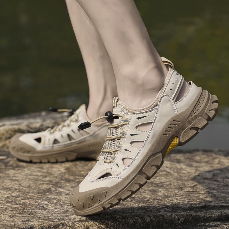 Men's Large-Size Bag-Style Head-Covering Sandals | Breathable Perforated Mesh Upper Beach Shoes | Soft Sole Casual Sports Footwear4