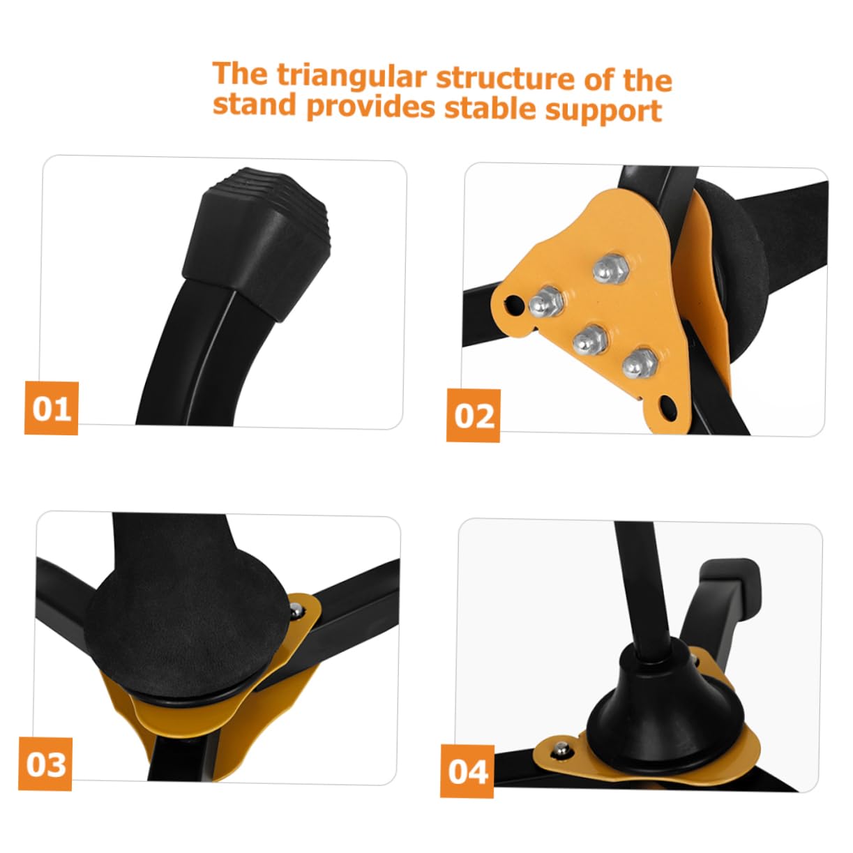 ibasenice Support Pliable en Métal Noir pour Saxophone et Flûte Structure Triangulaire Stable et Fondation Solide pour Musiciens Débutants et Professionnels