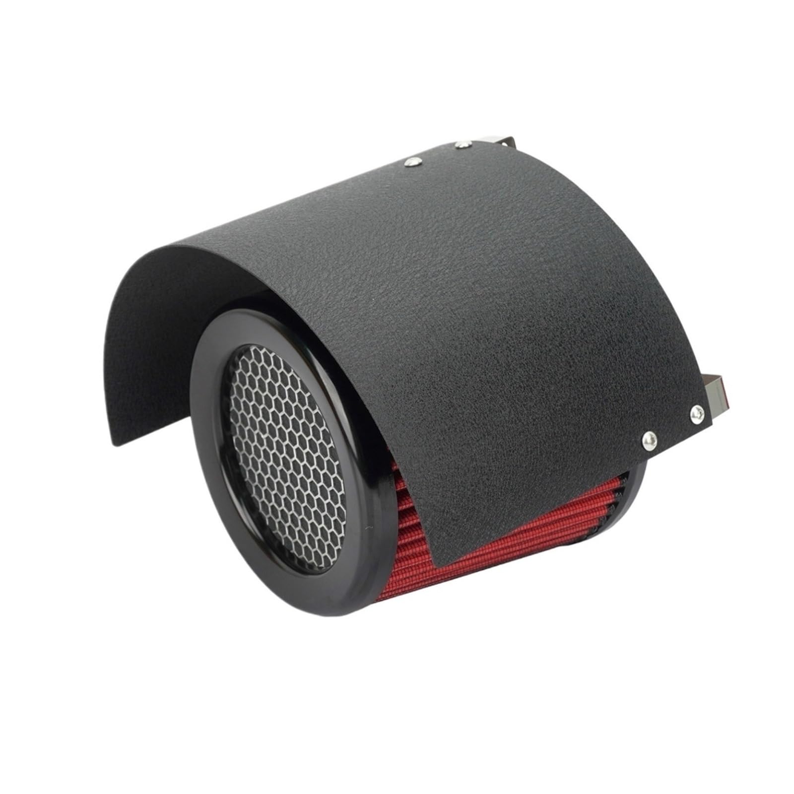 Filtros de aire de motor para coche Filtro de entrada de aire frío de alto flujo cubierta de protección térmica filtros de aire universales para coche cubierta protectora ajustable(101MM Black)