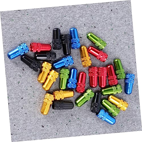 30 piezas tapas de válvula de neumáticos para bicicleta de aleación de aluminio estilo francés anodizado miniatura 6