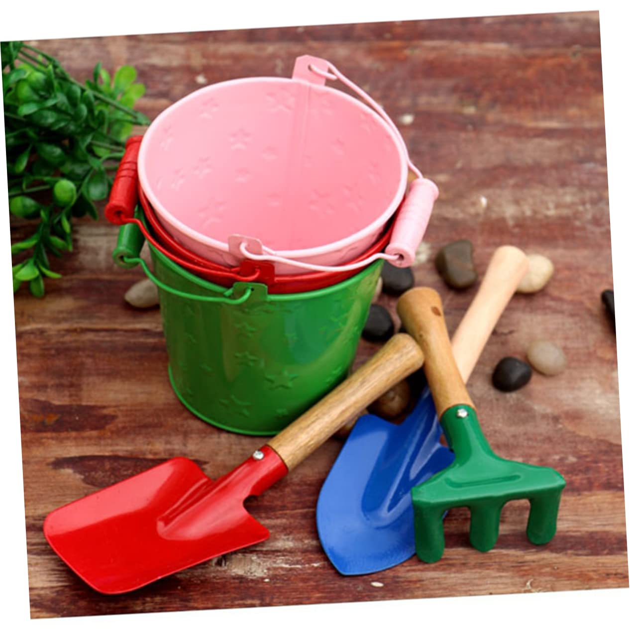 BESPORTBLE 2 Ensembles 3 Pièces Pelle De Jardin Pratique Mini Râteau De Jardin Mini-Jouets pour Enfants Pelle De Jardinage pour Enfants Mini Outil De Jardin Mini-kit Trousse Enfant