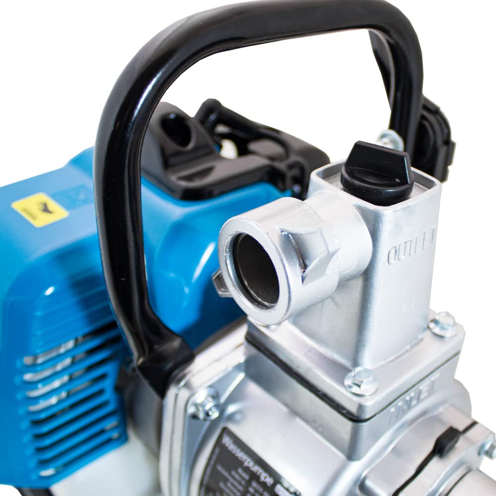BITUXX® 1,23 PS Benzin Wasserpumpe Motorpumpe Wasser Pumpe Garten Benzinwasserpumpe Gartenpumpe Förderlänge:30m Ansaughöhe:8m Fördermenge:6m³/h