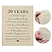 Corfara Framed 20 Years of Marriage Burlap Print Gifts for 20th Anniversary for Him Her 20th Wedding Anniversary for Husband Wife Gift
