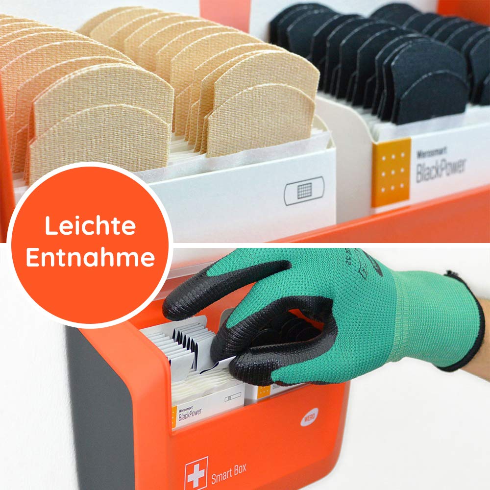 Werosmart® Pflasterspender-Einsätze Pflasterstrips 7,2 x 2,5 cm VE (5 Stück) Vorratspackung (Textil | Beige | Klassisch)