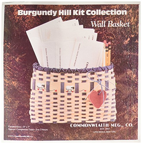 Commonwealth Basket Burgundy Hill Basket Kits, Wall Basket, 9-Inch by, 7-Inch