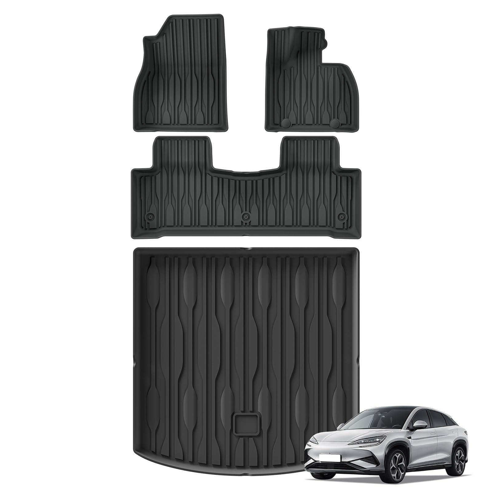 maty samochodowe Do akcesoriów BYD Cargo Liner Pad LHD RHD | Do BYD Sealion 7 EV Model 2024 2025 dywaniki samochodowe(RHD 4PCS)