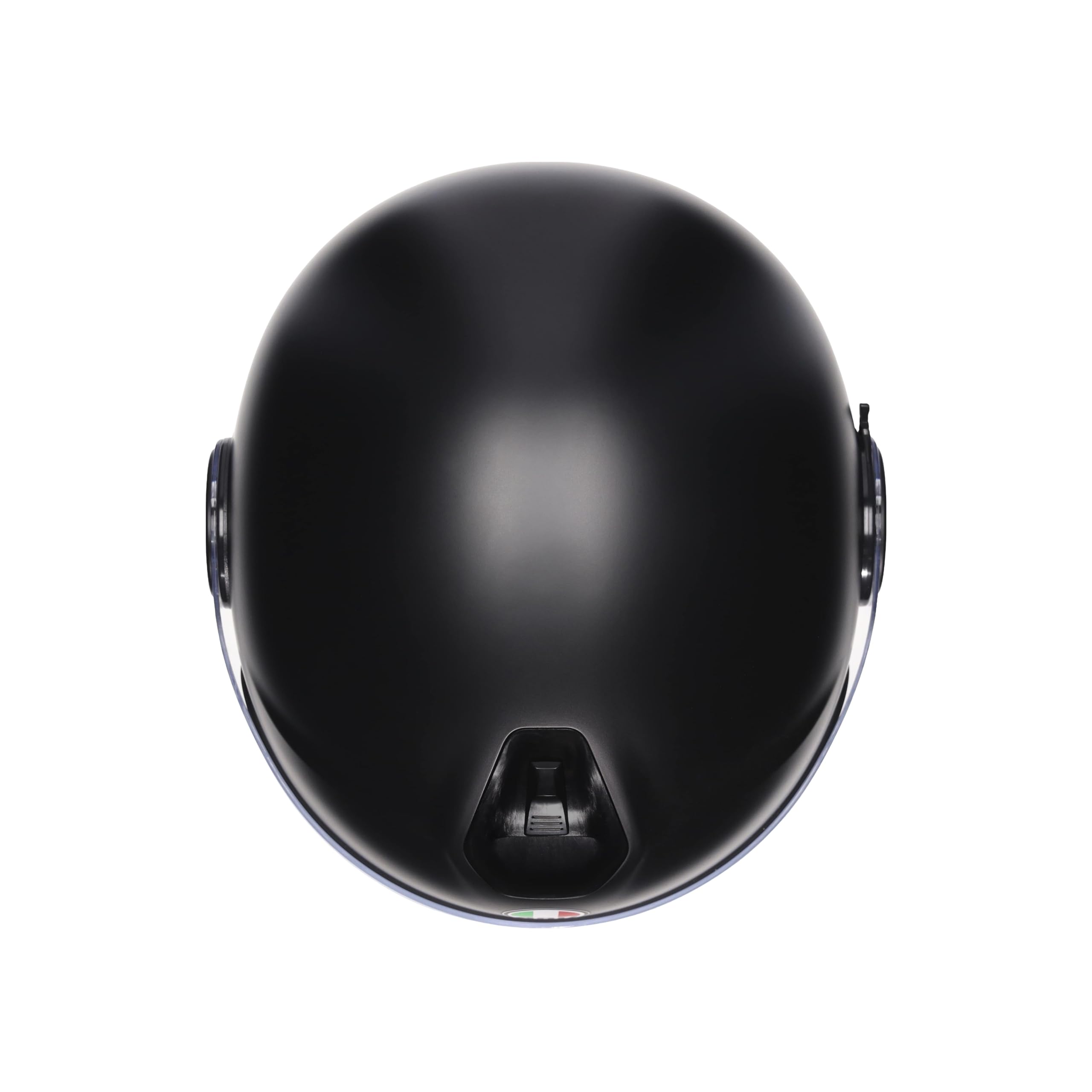 AGV - ETERES E2206, Casque Moto Jet Unisexe, Casque Moto Ouvert avec Anneau Antivol, Visière Anti-Rayures et Anti-UV, Technologie d'Absorption Instantanée de la Sueur, Matt Black, M