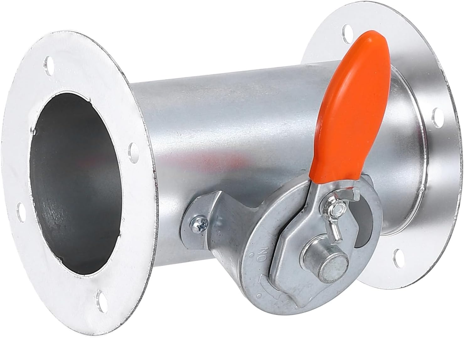 PATIKIL 5 Inch Duct Backdraft Damper, Manual Adjustment Airflow Volume Damper with Both End Flange for Vents Fans Extractors Stove Pipes Range Hoods HVAC Ventilation Systems