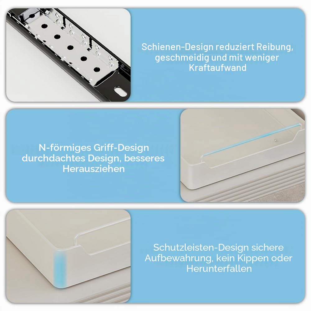Sightday Teleskopschublade,Ausziehbarer Schrank Organizer,Küchenschrank Organizer Ausziehbar,Küchen Organizer Schublade für Küche,Wohnzimmer,Haus,Kein Bohren und Nageln Erforderlich(Weiß,30cm)