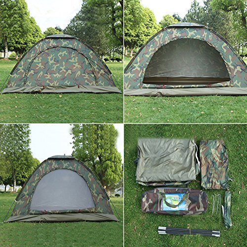 Carpa domo camuflaje para camping 3-4 personas miniatura 5