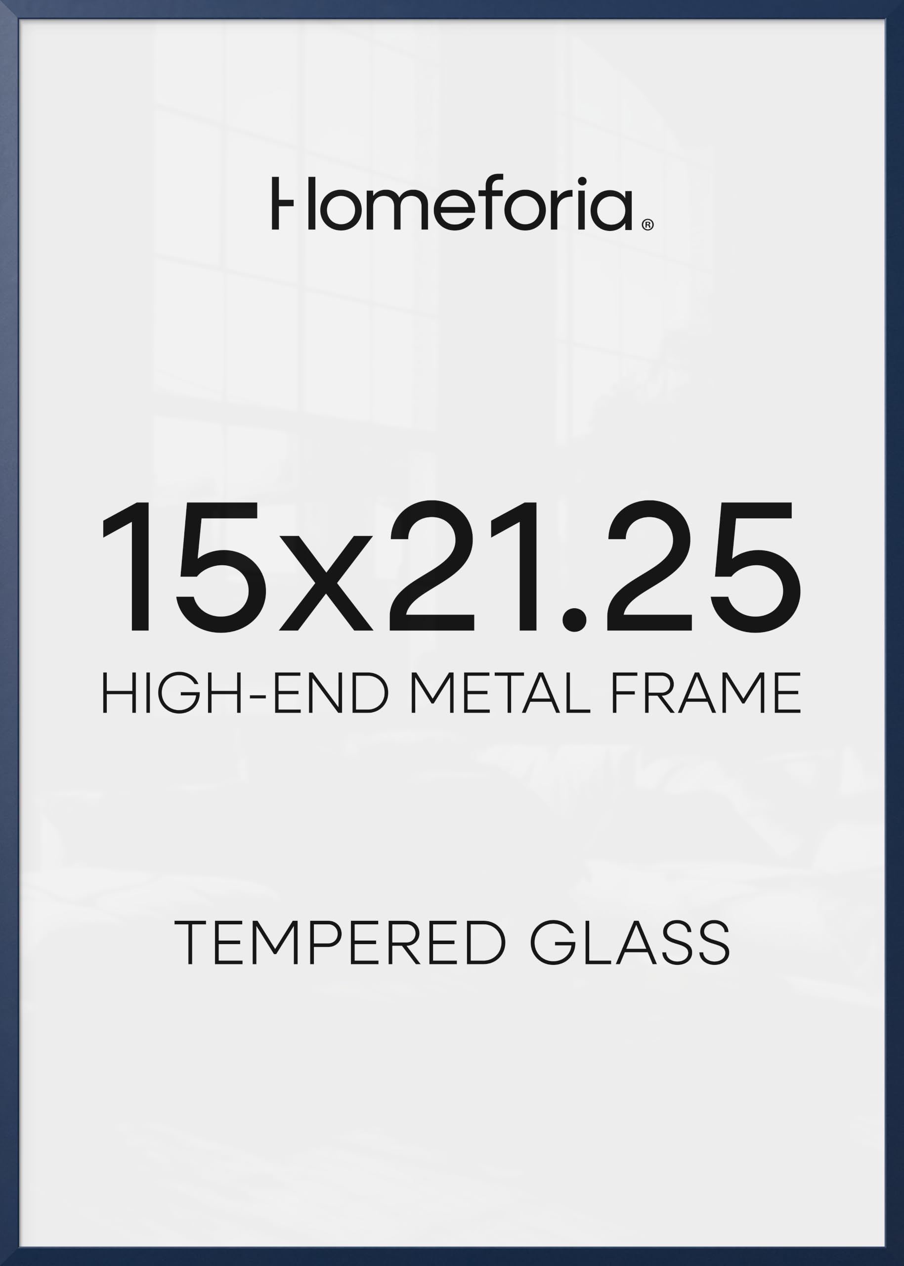 Homeforia 15x21.25 Blue Puzzle Picture Frame, High-End Metal, Glass