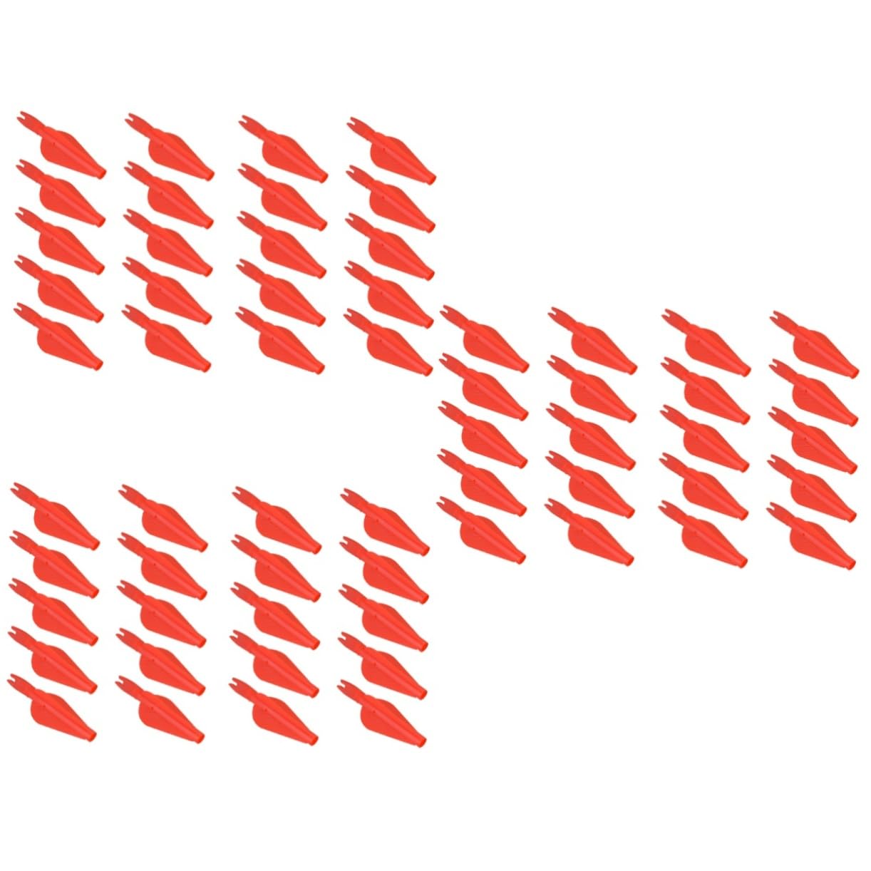 Kisangel 60pcs Plastic Arrow Tail Accessories for Practice and Lightweight Replacement for Shooting and Hunting