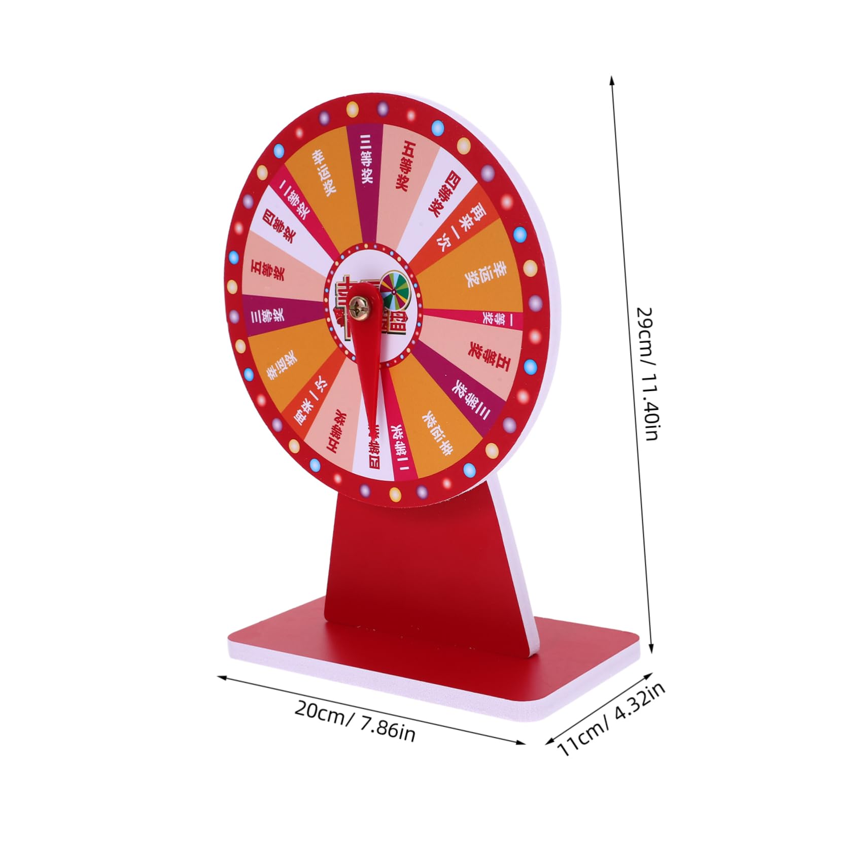 ABOOFAN Portable Lucky Draw Wheel Rotating Turntable for Prizes Game Prize Turntable
