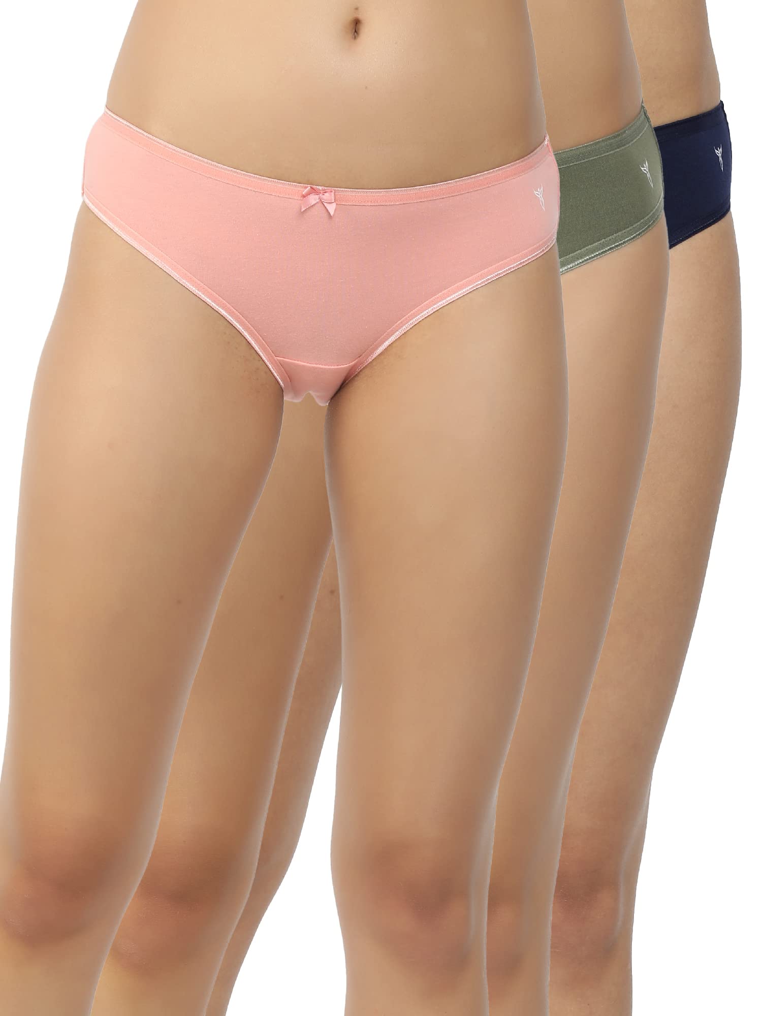 shyygl Women’s Cotton Spandex Brazilian Bikini Panties | Low Rise & Low Coverage | Soft Stretchable & Moisture-Absorbent | Comfortable Solid Color | Pack of 3-picture-50