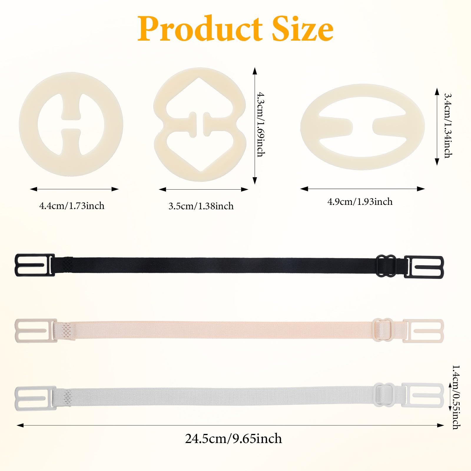 Nogeqi 15 Stück BH Träger Clip, BH Klammer Rücken Elastische BH-Träger-Halter BH-Clips für BH-Träger-Rücken, rutschfeste Bra Strap Holders, Schultergurte Rutschen