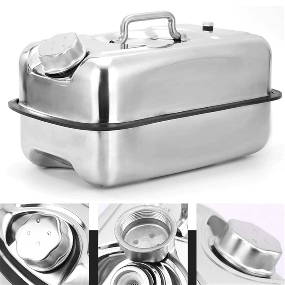 Bidón de gasolina de acero inoxidable 304, depósito de combustible Universal, cubo de aceite, accesorios para motocicleta ATV, 5L (10L)