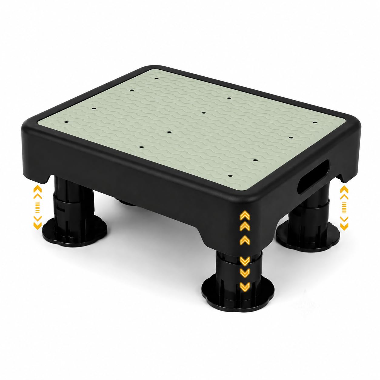 Adjustable Step Stool for Adults Elderly Holds 440lbs Luminous Non Slip