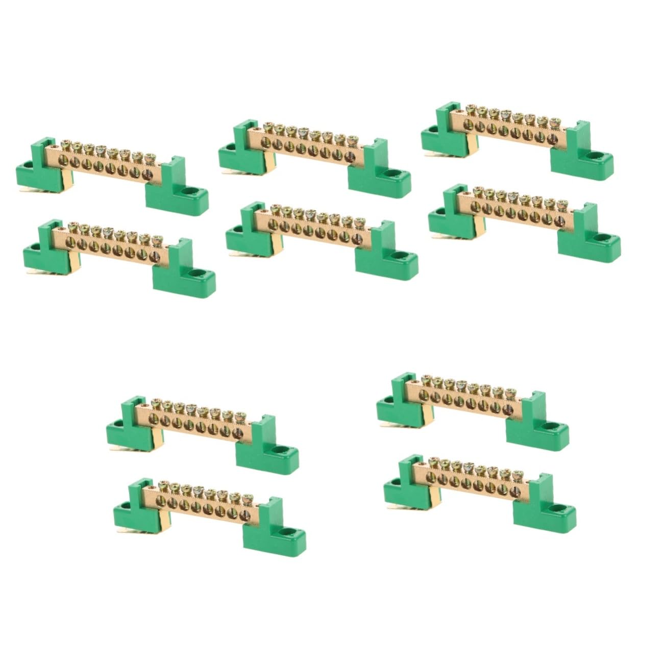 10pcs Heavy Duty Ground Bar Kit Terminal Positions Versatile Grounding Block for Electrical Enclosures and Equipment