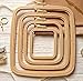 Nurge Square Embroidery Hoop - Plastic Cross Stitch Frame for Needlepoint & Embroidery - Adjustable Craft Hoop - Beige - No:1 (X Small)