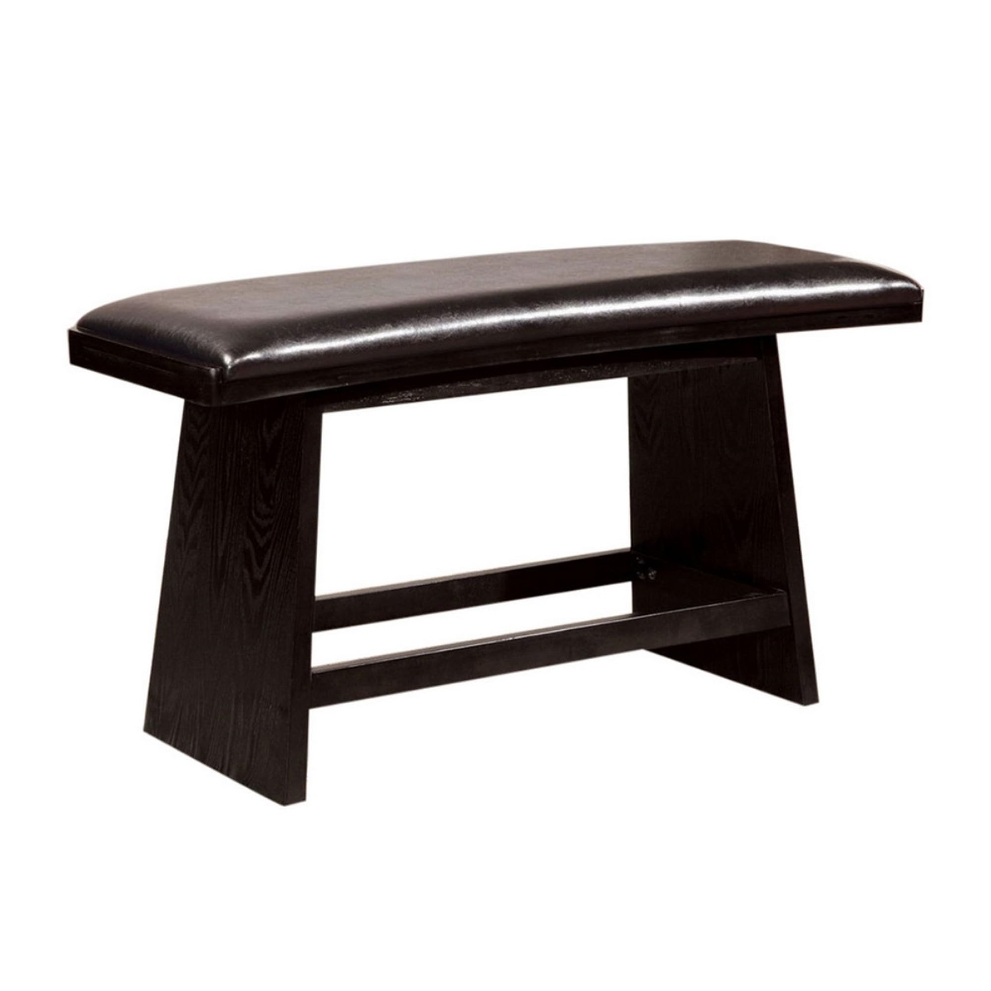 Benzara Hurley Modern Style Counter Hight Bench, Black