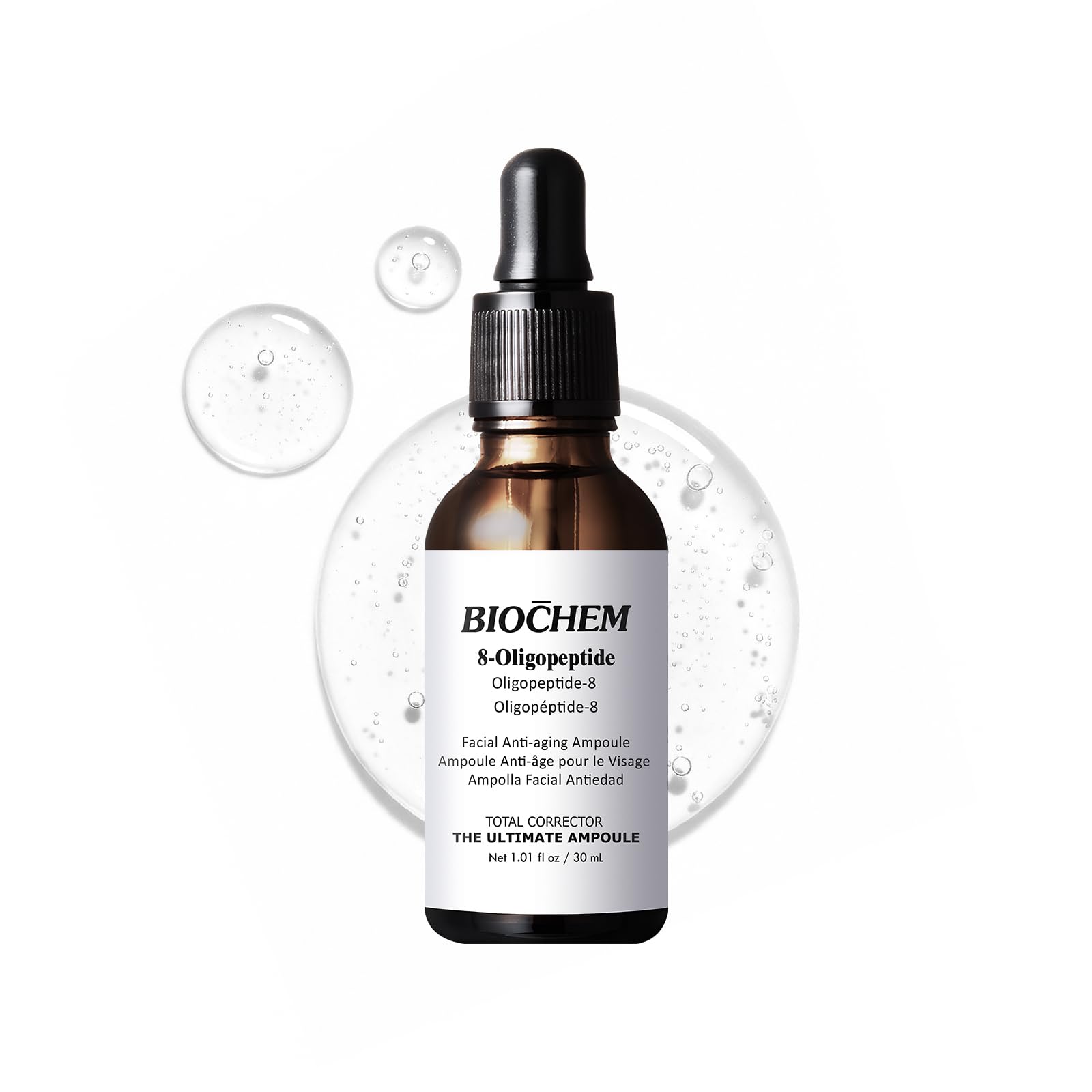 BIOCHEM 8-Oligopeptide Anti-Aging Face Ampoule – 30ml /1fl For Mature Skin