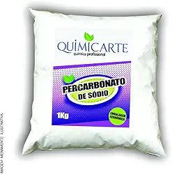 Percarbonato de Sódio 100% puro, Alvejante sem Cloro pacote com 1kg. Limpador Multiuso, Oxigênio Ativo, Tira Manchas, Roupas Brancas e Coloridas