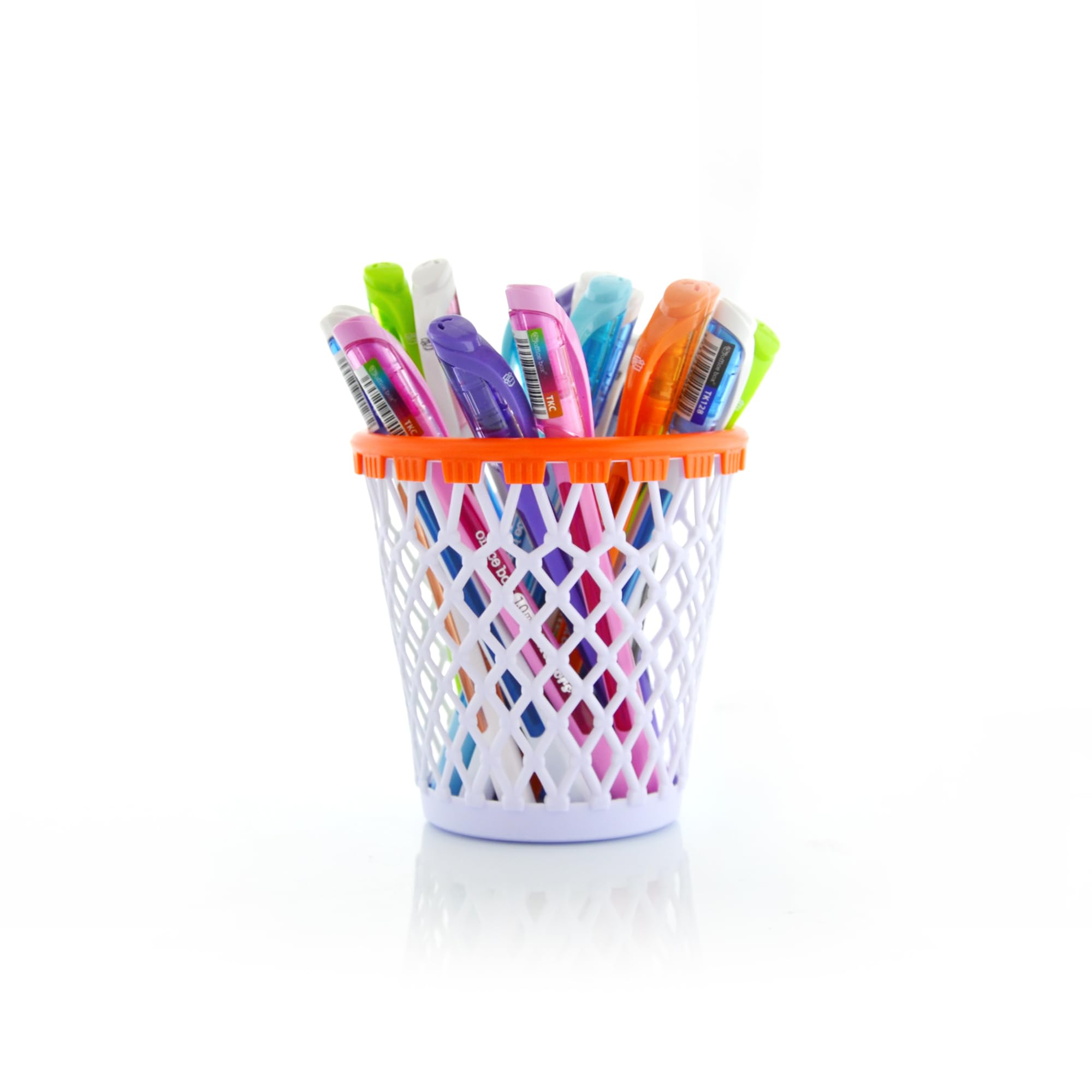 Poubelle Basket Lovers Lavable Résistante Recyclable Idéal pour Décorer Chambre avec Porte-crayons