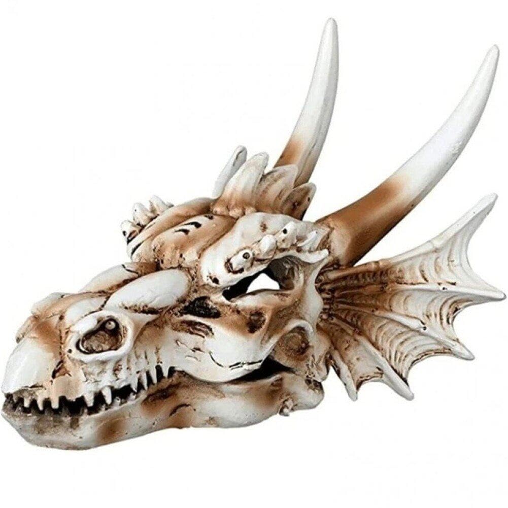 Sanfly As Shown Aquarium Decoration Artificial Skeleton Dragon Head Ornament Dragon Skull Gazer Aquarium Decoration Fish Tank Accessories