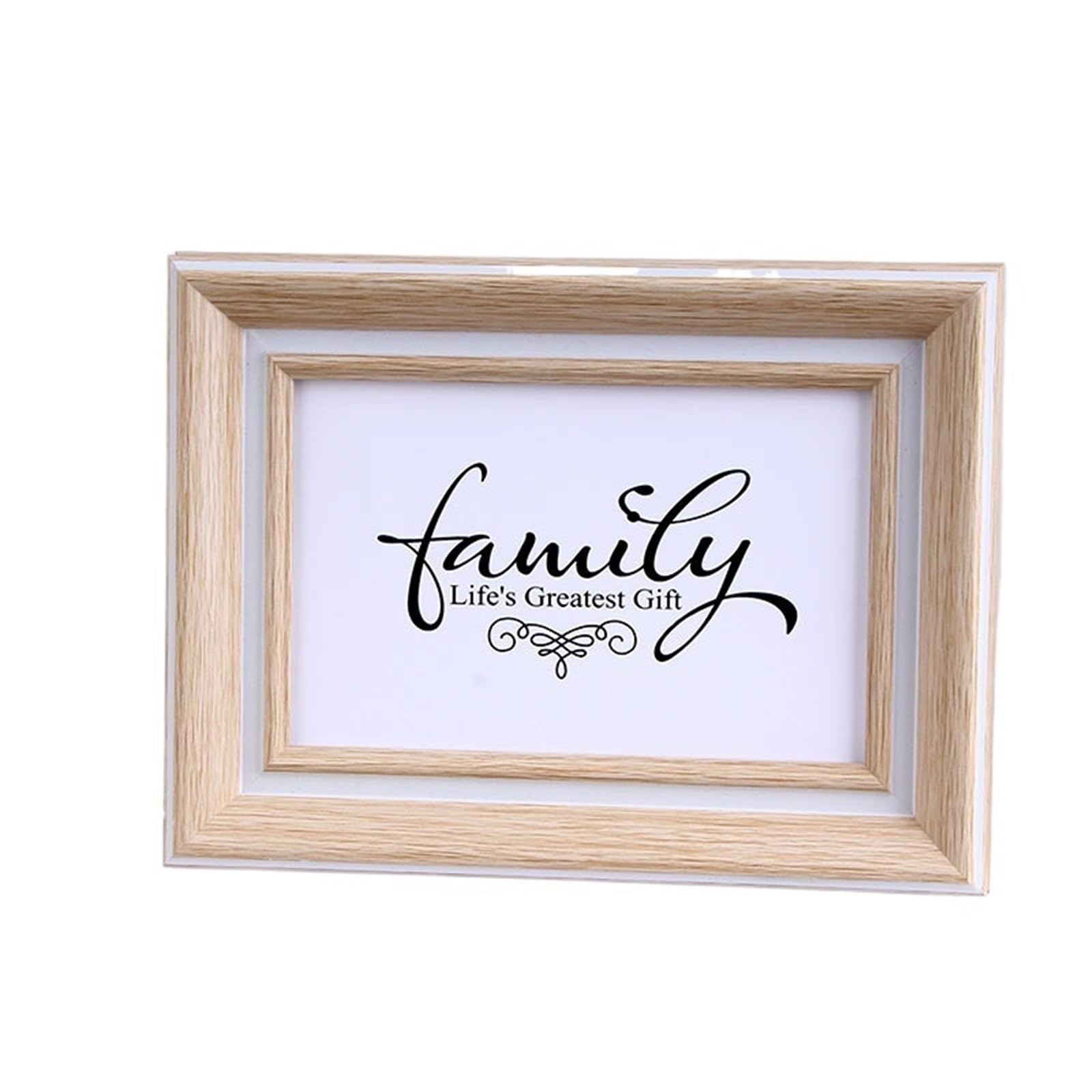 DAJGRHE Photo Frame Picture Frame Desktop Display Wall Hanging 6/7/8/10/Inch A4 Family Photo Decoration(Grain,A4)